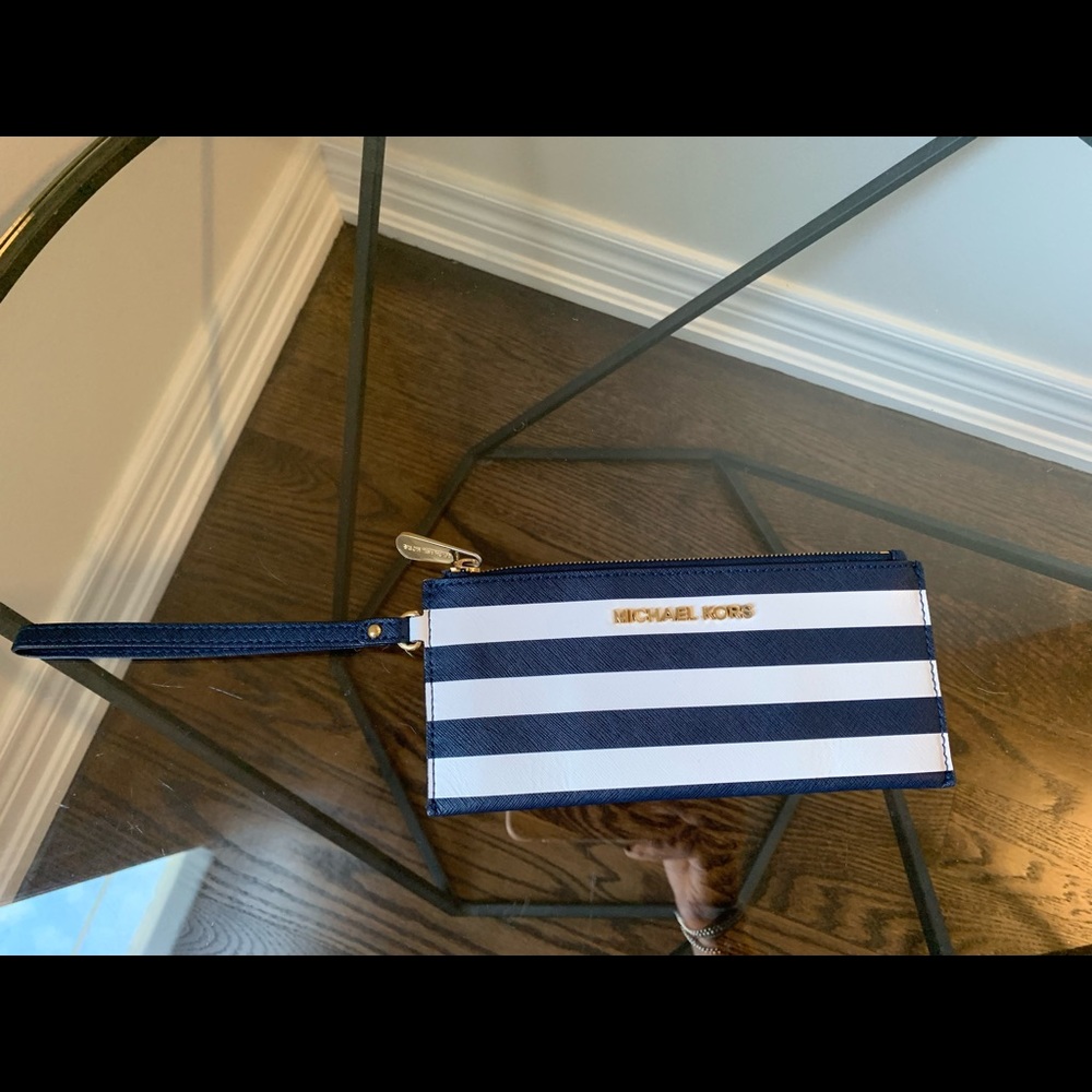 Michael Kors Striped Wristlet